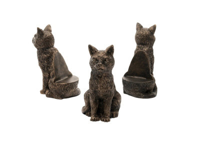 Sitting Cat Plant Pot Feet - Set of 3 - L7.5 x W5.5 x H11.5 cm