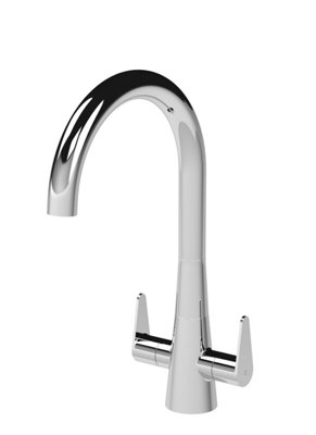 Situla Kitchen Mono Mixer Tap with 2 Lever Handles, 398mm - Chrome - Balterley