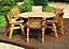 Six Seater Circular Table Set with Cushions - W280 x D280 x H98 - Fully Assembled - Green