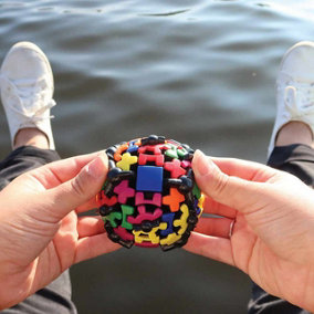Six Sided Gear Multi-Coloured Puzzle Ball