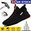 Size 10 Mens Safety Boots Steel Toe Cap Trainers Hiking Shoes Work Lightweight Womens