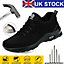Size 10 Mens Womens Lightweight Steel Toe Cap Safety Absorbing Trainers Boot Shoes