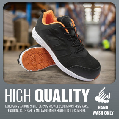 Size 10 Mens Womens Safety Boots Trainers Work Steel Toe Cap Hiking Shoes Ankle Uk Sizes - 7