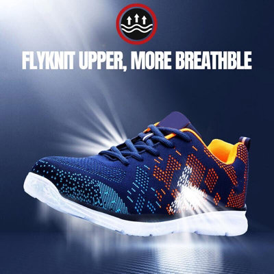 Size 10 Safety Shoes Trainers Men Women Lightweight Steel Toe Cap Work Hiking Boots - 6