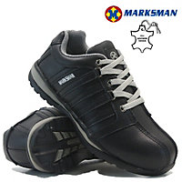 Size 8 Mens Ladies Leather Safety Shoes Boots Work Steel Toe Cap Trainers Ankle Womens