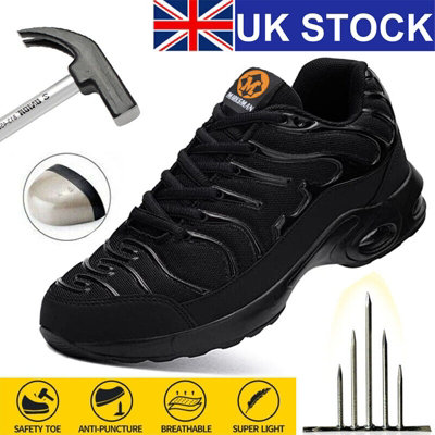 Ladies steel outlet toe trainers