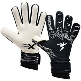 Size 8 PRO ADULT Goal Keeping Gloves Lightweight Black/White Keeper Glove