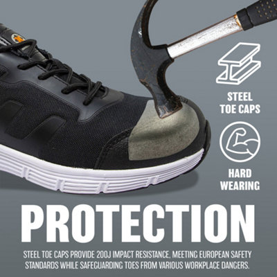 Lightweight steel outlet toe cap shoes