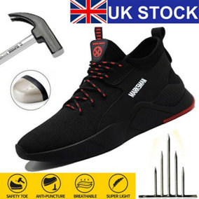Size 9 Mens Safety Boots Steel Toe Cap Trainers Hiking Shoes Work Lightweight Womens