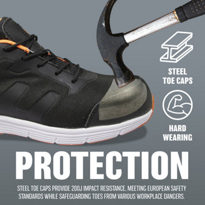 Size 9 Mens Womens Safety Boots Trainers Work Steel Toe Cap Hiking Shoes Ankle Uk Sizes - 4