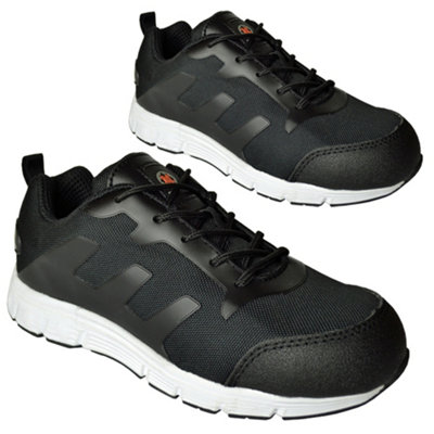 Lightweight steel shop toe work shoes