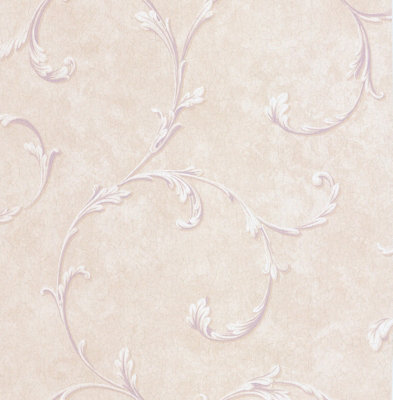 SK Filson Beige Acanthus Scroll Wallpaper