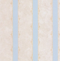 SK Filson Beige & Blue Stripe Wallpaper