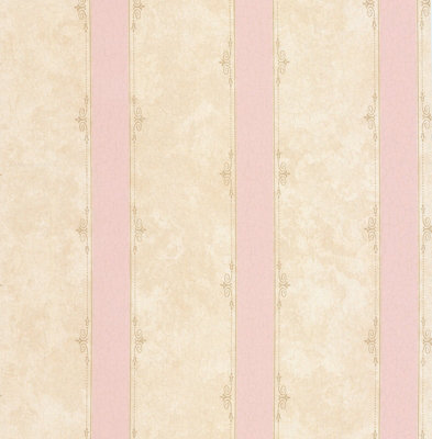 SK Filson Beige & Pink Stripe Wallpaper