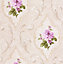 SK Filson Beige & Purple Floral Wallpaper