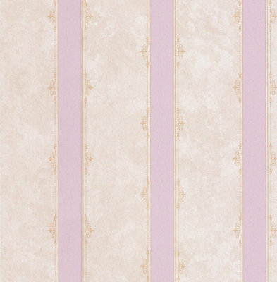 SK Filson Beige & Purple Stripe Wallpaper