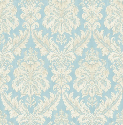 SK Filson Blue Damask Wallpaper