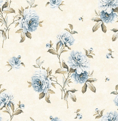 SK Filson Blue Floral Wallpaper