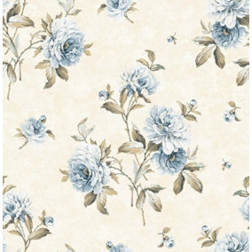 SK Filson Blue Floral Wallpaper