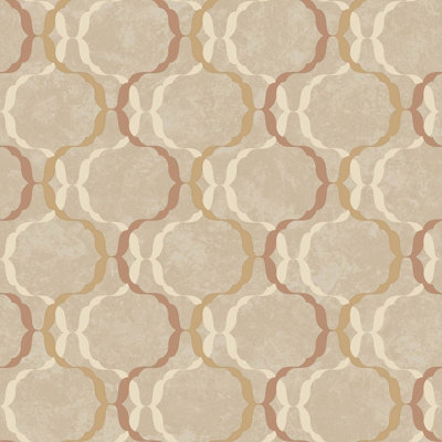 SK Filson Copper Diamond Trellis Wallpaper