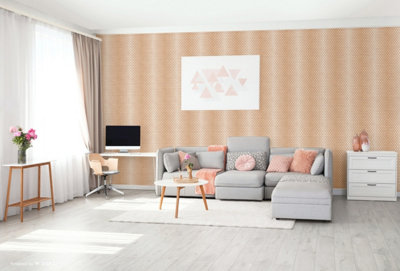 SK Filson Copper Hexagon Ombre Wallpaper