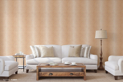 SK Filson Copper Hexagon Ombre Wallpaper