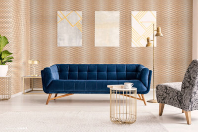 SK Filson Copper Hexagon Ombre Wallpaper