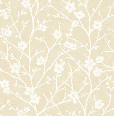 SK Filson Gold Floral Wallpaper