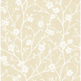 SK Filson Gold Floral Wallpaper