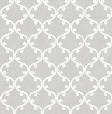 SK Filson Grey Damask Wallpaper