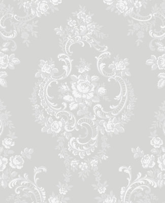 SK Filson Grey Damask Wallpaper