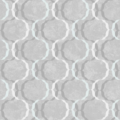 SK Filson Grey Diamond Trellis Wallpaper