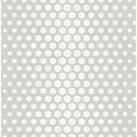 SK Filson Grey Hexagon Ombre Wallpaper