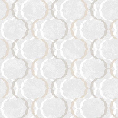 SK Filson Ivory Diamond Trellis Wallpaper