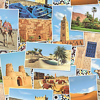 SK Filson Multicolour Arabian Postcards Wallpaper