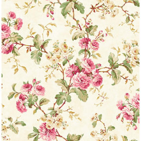 SK Filson Pink Floral Wallpaper