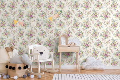 SK Filson Purple Floral Wallpaper