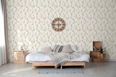 SK Filson Purple Floral Wallpaper