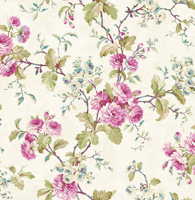 SK Filson Purple Floral Wallpaper