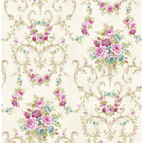 SK Filson Purple Floral Wallpaper
