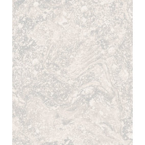 SK Filson Silver Marble Foil Wallpaper