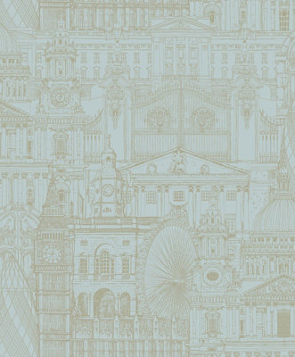 SK Filson Teal London City Wallpaper