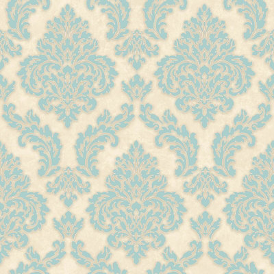 SK Filson Teal Sahara Damask Wallpaper