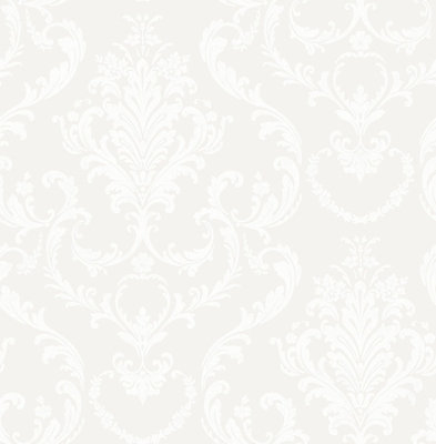 SK Filson White Damask Wallpaper