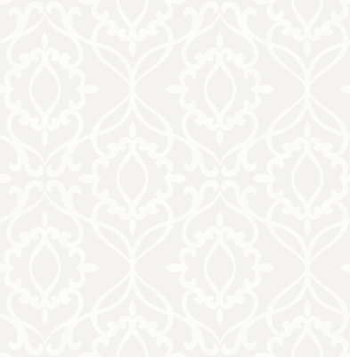 SK Filson White Damask Wallpaper