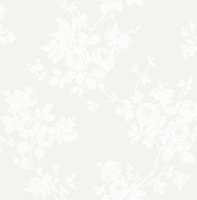 SK Filson White Floral Wallpaper