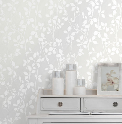 SK Filson White Leaves Wallpaper