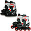 SK8 Zone Boys Red 2in1 Adjustable Roller Blades Inline Skates Ice Skating Set Small 9-12 (27-30 EU)