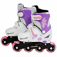 Sk8 Zone Girls Pink Roller Blades Inline Skates Adjustable Size Pro Skating Small 9-12 (27-30 EU)