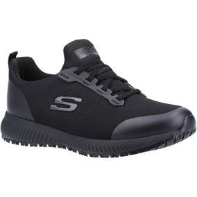 Skechers Squad Sr Wide Slip Resistant Occupational Shoe Black
